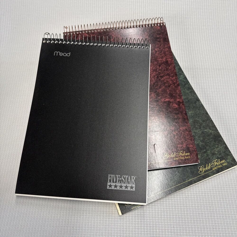 Retro Mead Five Star 2-Subject Top Spiral Bound Notebook (+ 2 AMPAD) Vintage Y2K